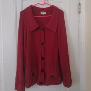 Chunky Red Granmillenial Sweater